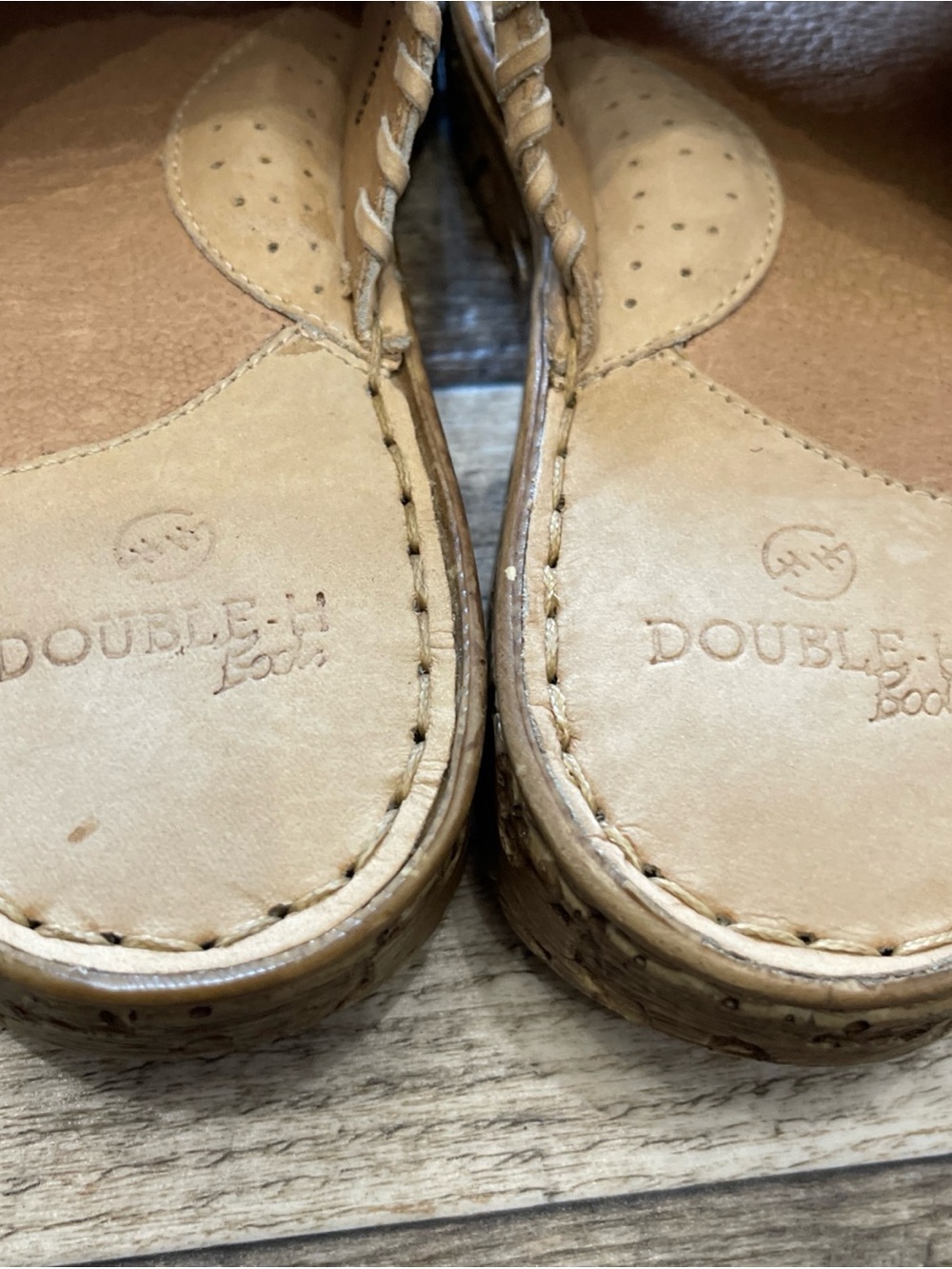 DOUBLE H BOOTS Tan leather Slip On Sandals 6 - Picture 4 of 8